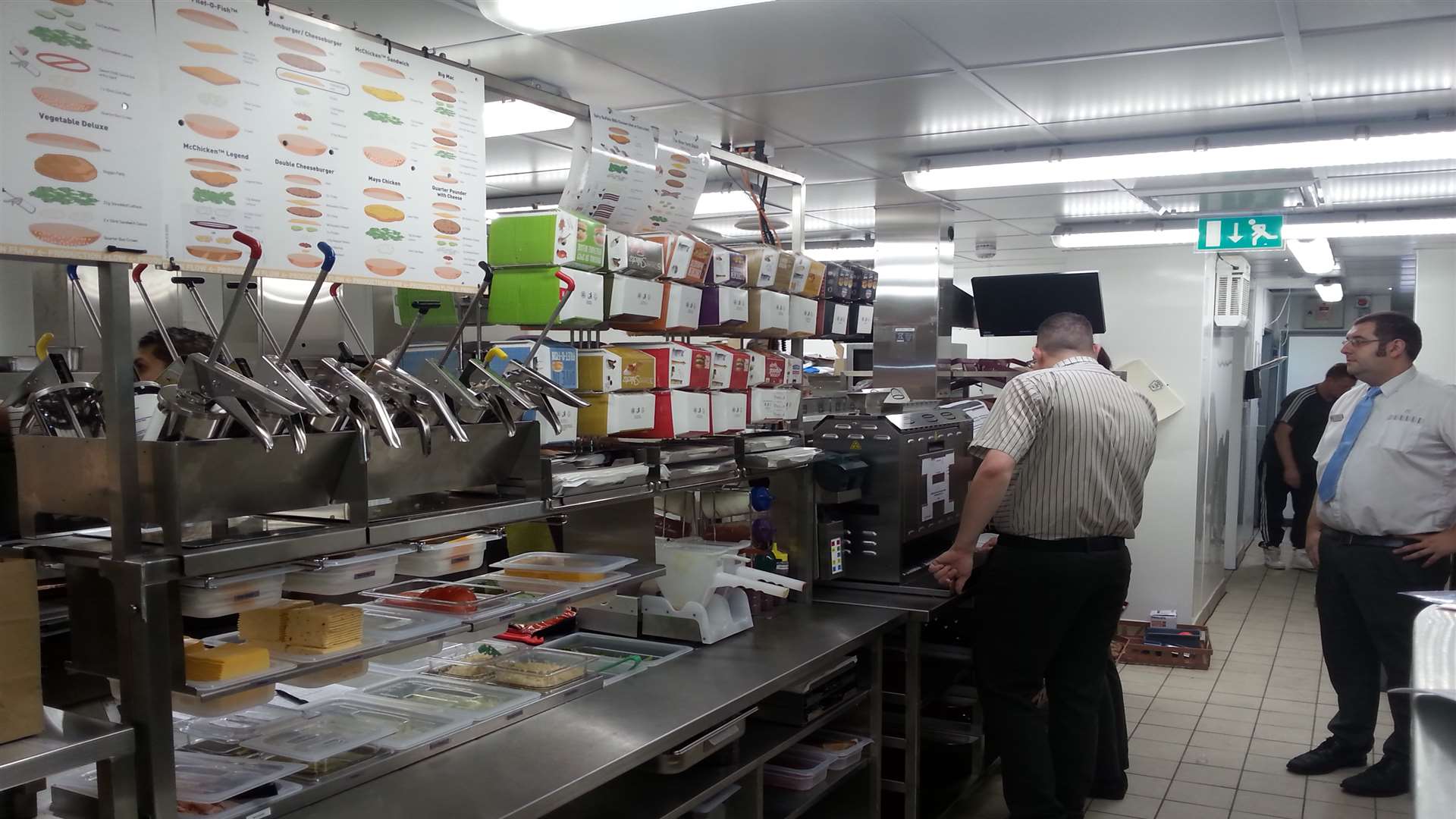 The food preparation area