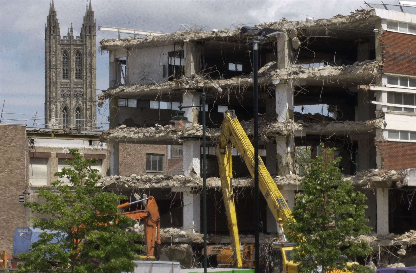 The former Ricemans building being demolished. Picture: Derek Stingemore