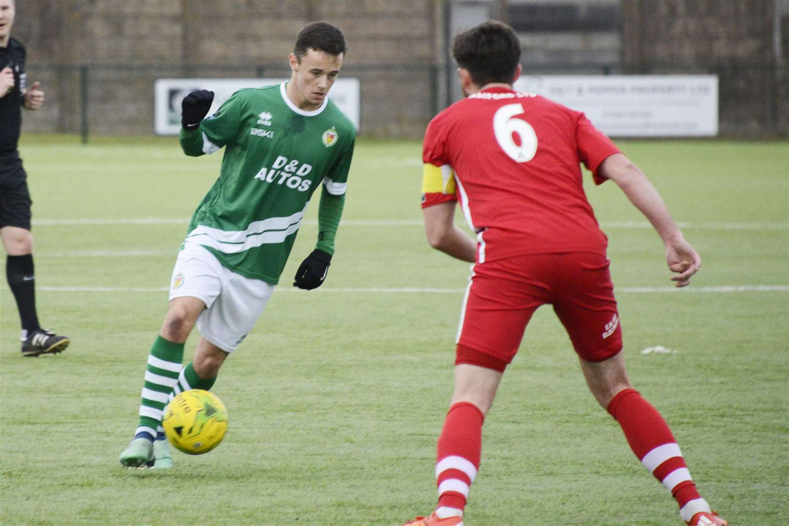 Action from Ashford's 2-0 win over Whitstable Picture: Paul Amos