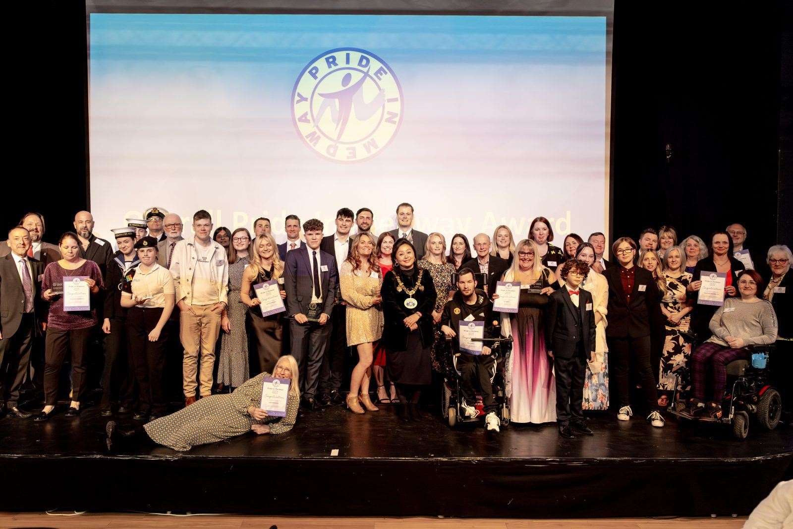 The winners and nominees at the Pride in Medway gala evening this year