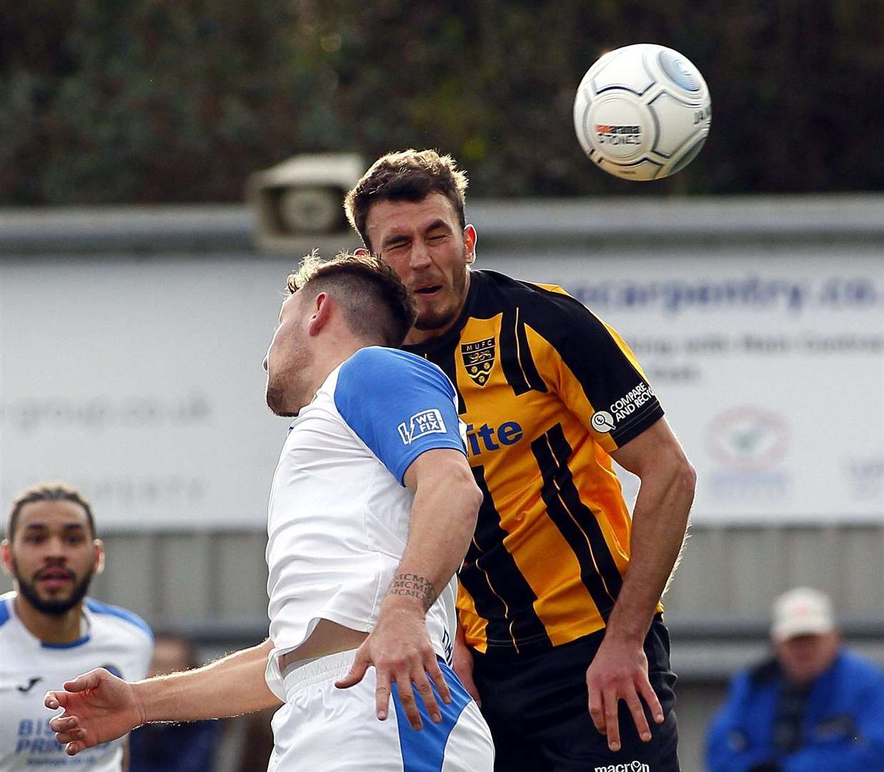 Will De Havilland wins this aerial battle against Havant Picture: Sean Aidan