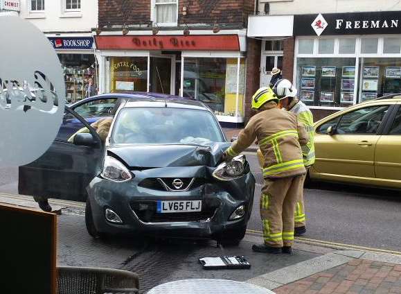 The scene of the crash in Tonbridge