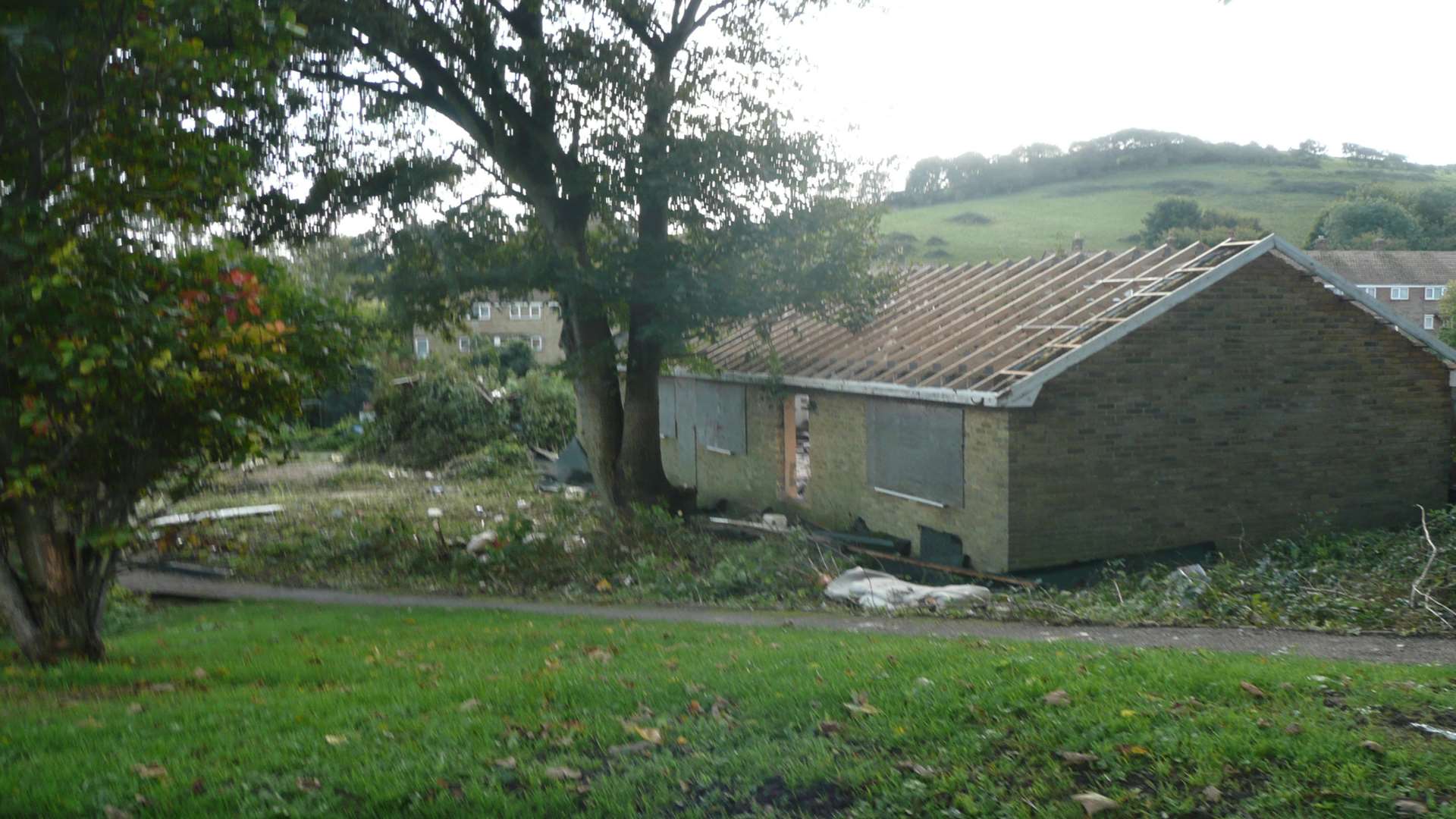 The demolition site off St David's Avenue, Aycliffe.