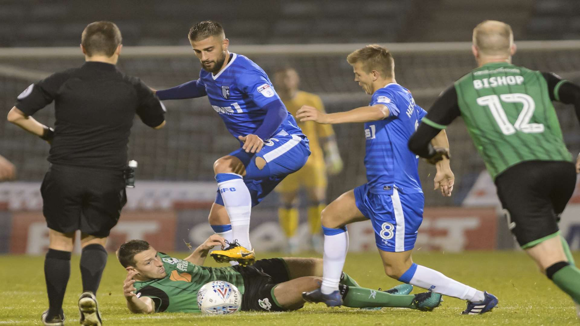 Max Ehmer in the thick of the midfield action Picture: Andy Payton