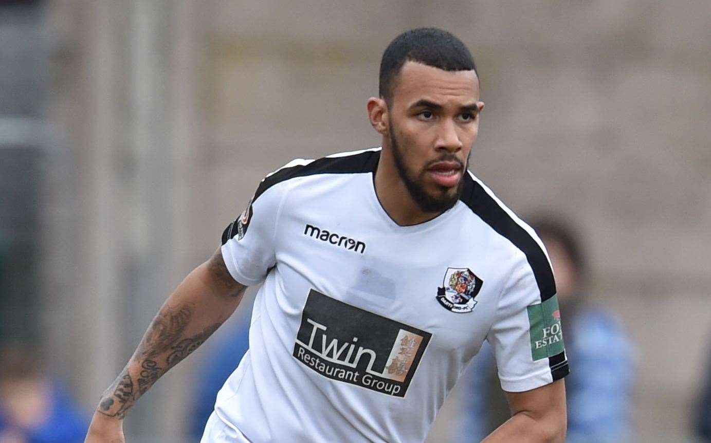 Striker Phil Roberts in action for Dartford. Picture: Keith Gillard