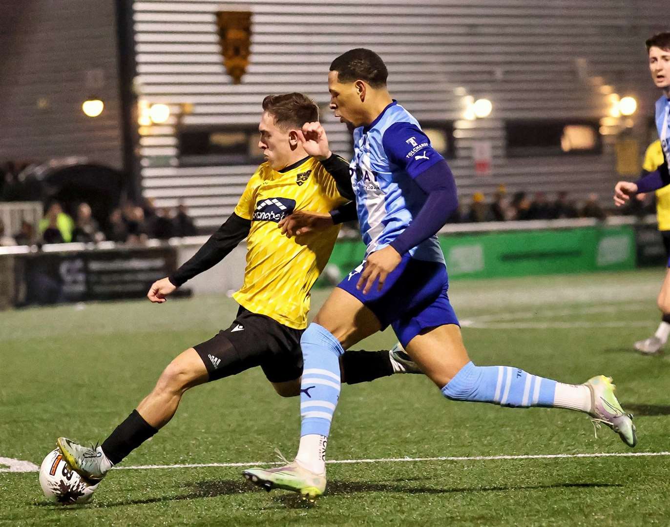 Matt Rush fires Maidstone in front against Torquay. Picture: Helen Cooper