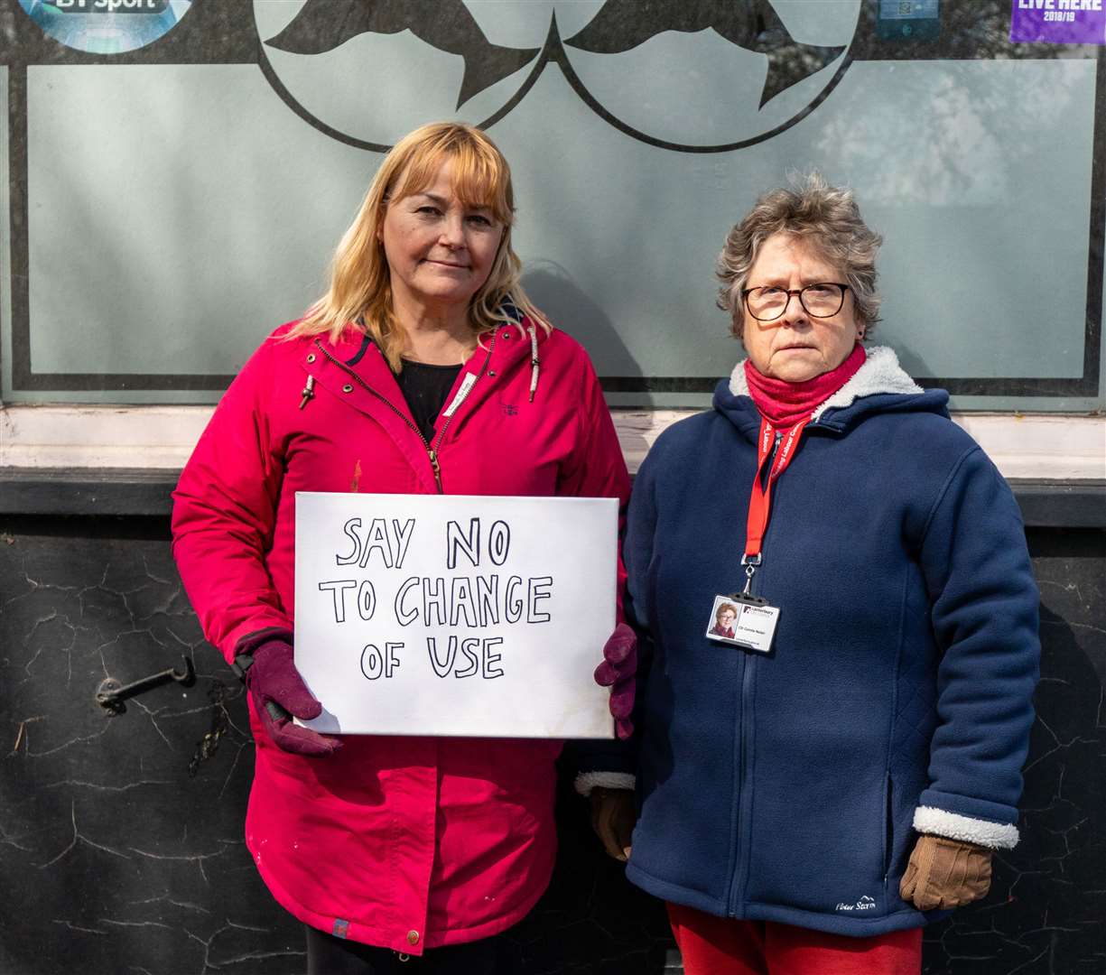 New Inn landlady Katrina Maclean (left) and Labour councillor Connie Nolan (right). Picture: Nathan Eaton-Baudains