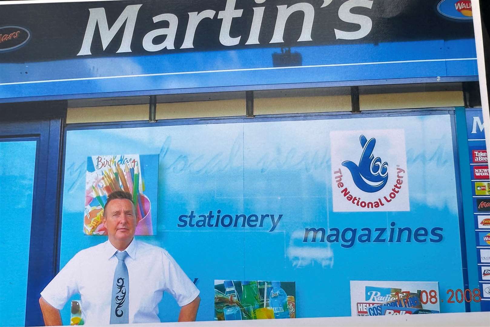 Kevin Foreman outside the Martin's store back in August 2008