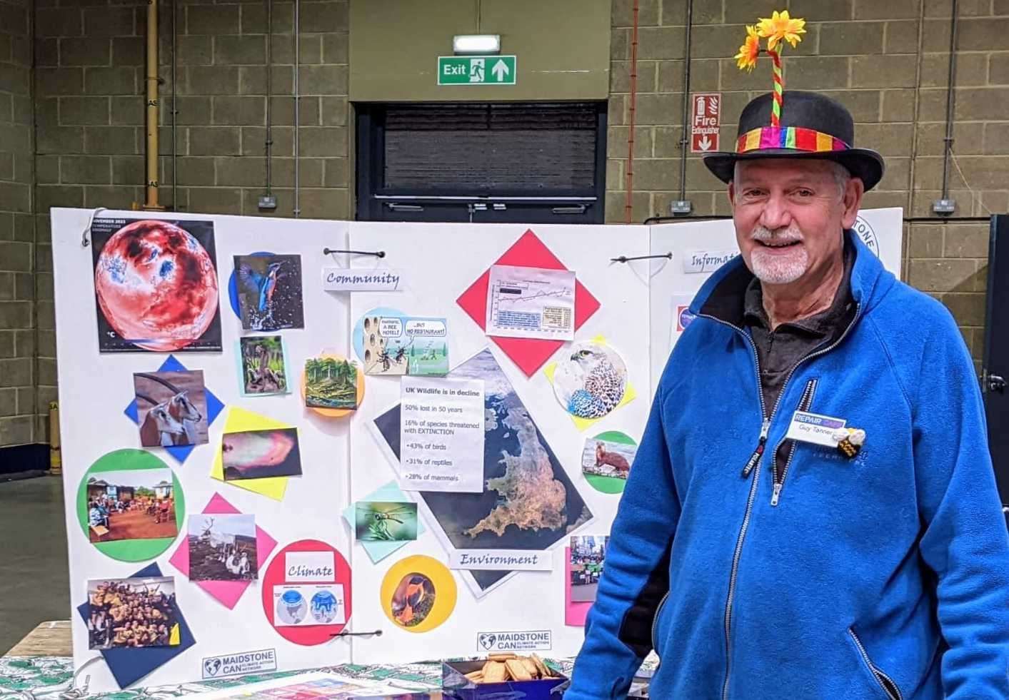 Dr Guy Tanner at a Repair Cafe event in the Agricultural Hall in Maidstone