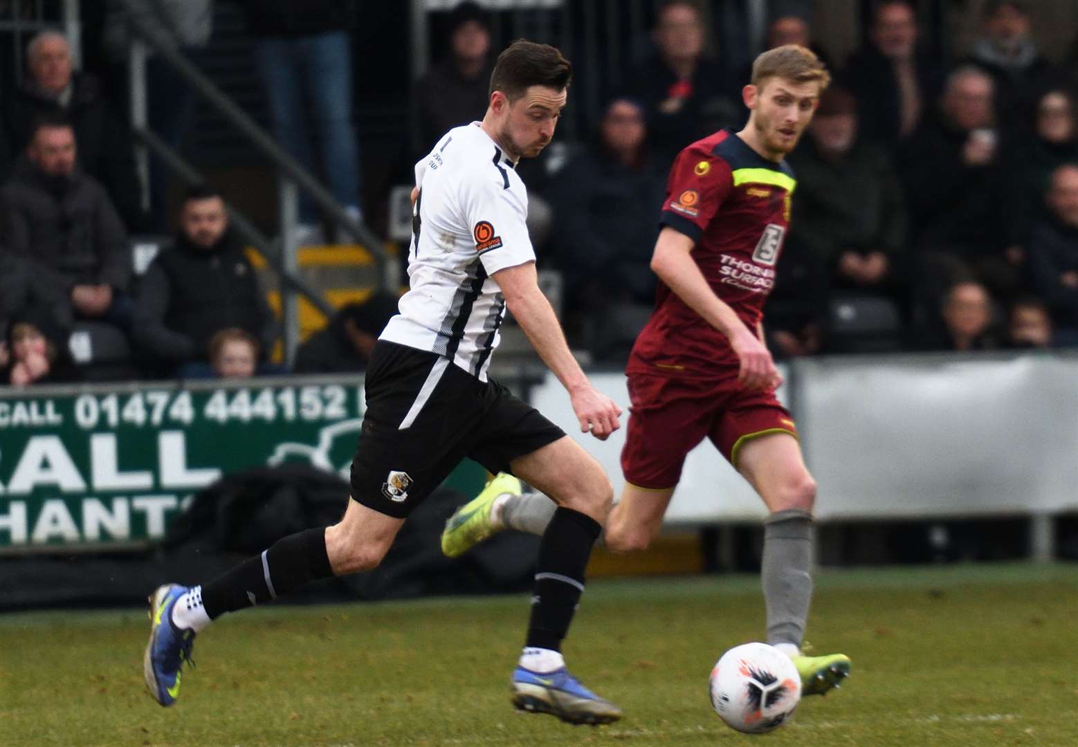 Luke Allen - scored Dartford's second against Chippenham. Picture: Simon Hildrew