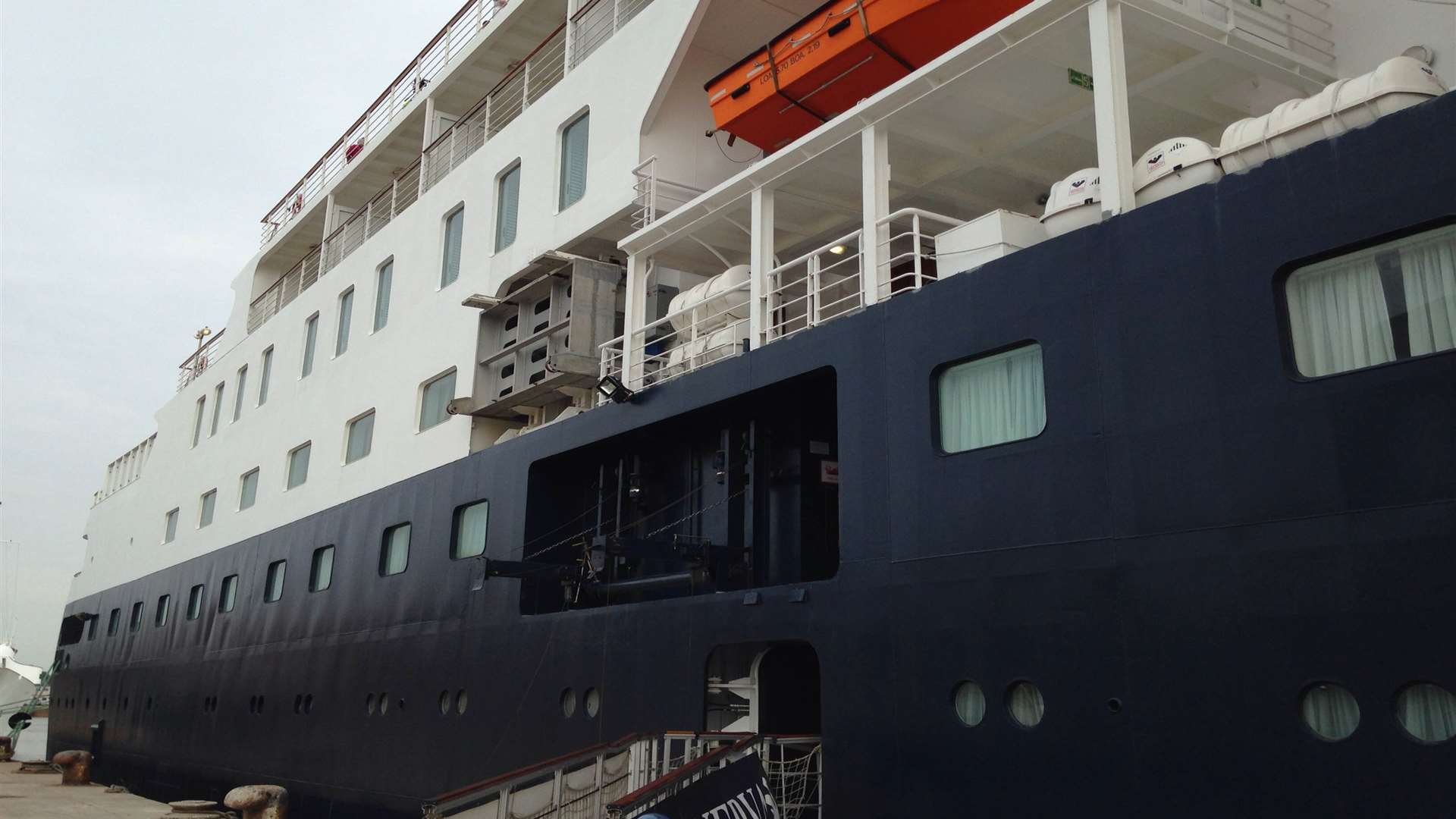 The Minerva in Chatham Dock.