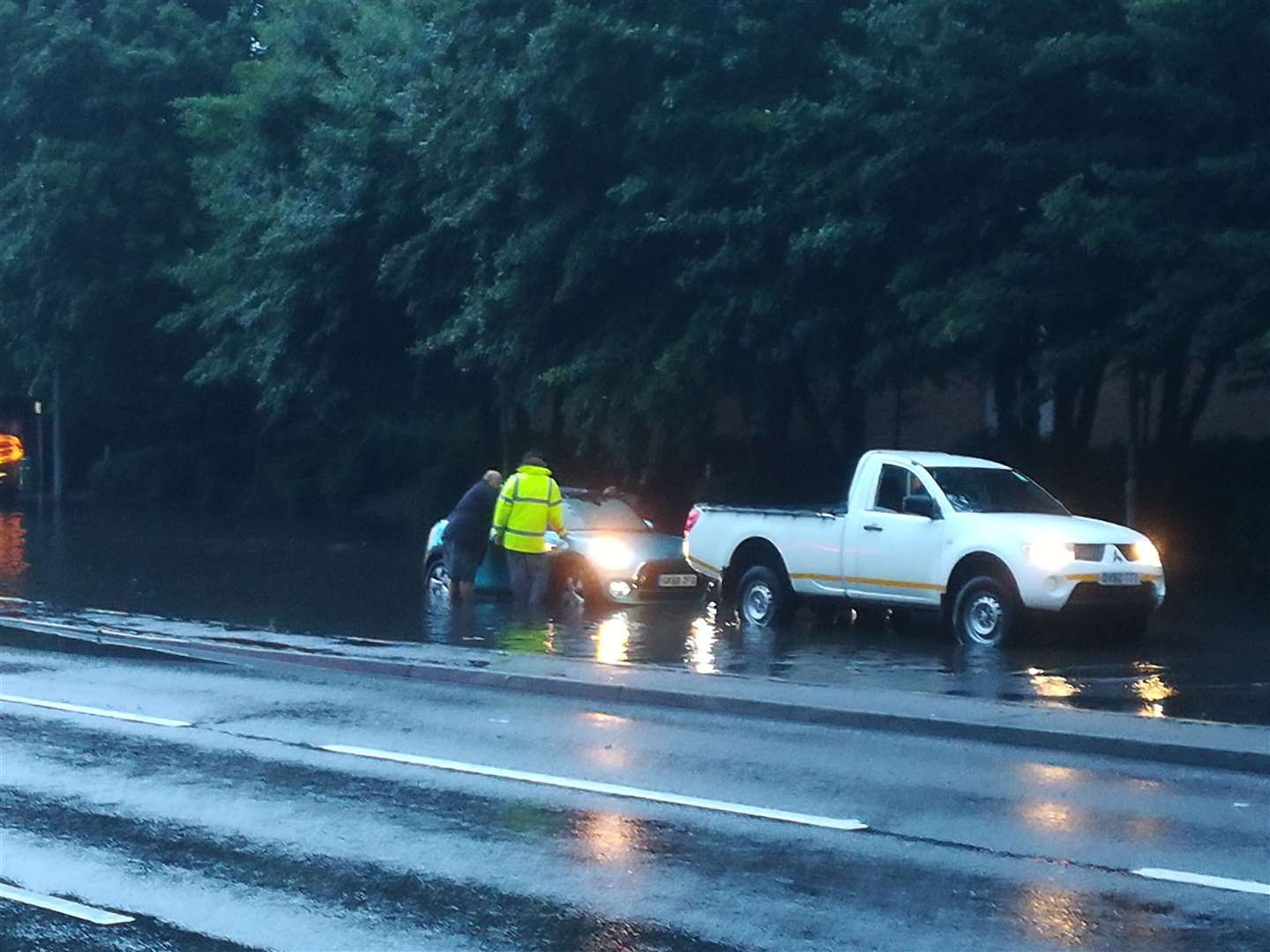 Flooding on the A20 London Road, Aylesford in June 2019 (12160358)