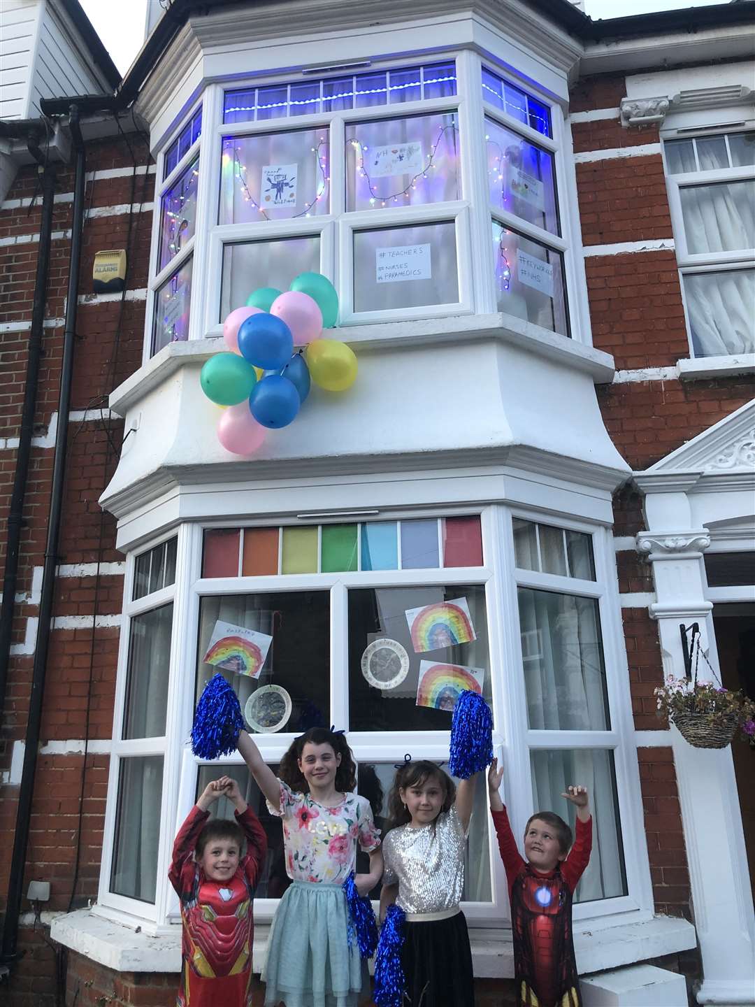 Fif and Eve, with Joshua and Rafferty, were among thousands across Kent joining Clap for Carers every Thursday, to thank NHS staff and other key workers.