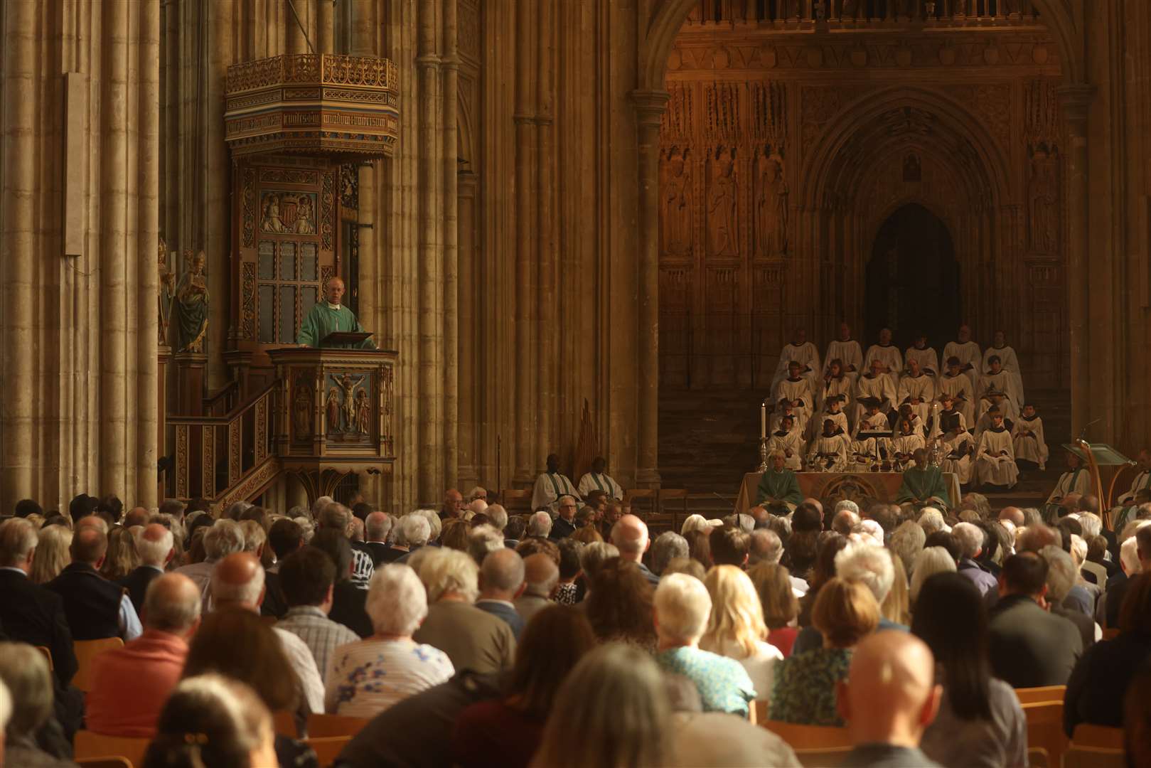 Justin Welby, the Archbishop of Canterbury, pays tribute to late monarch in special cathedral service. Picture: Barry Goodwin