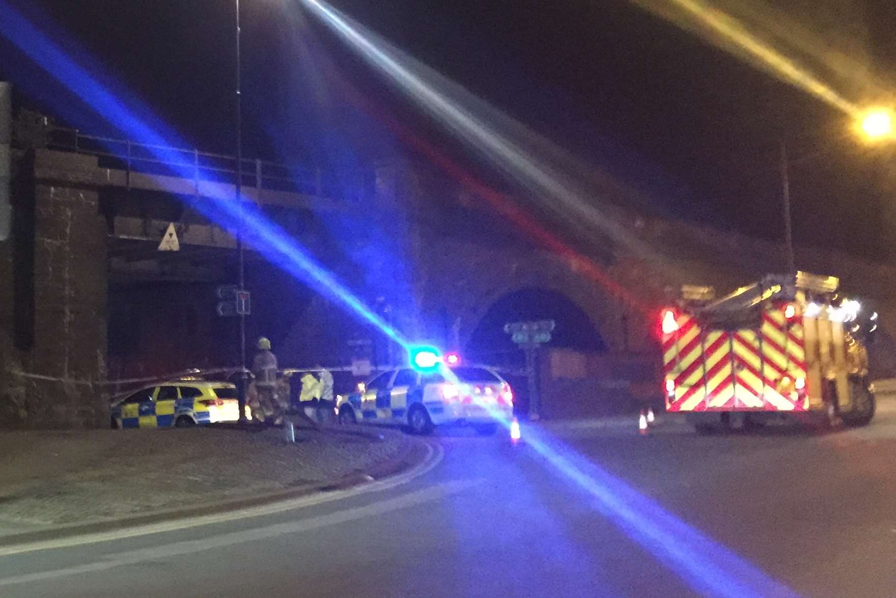 Canal Road, Strood cordoned off after a fire