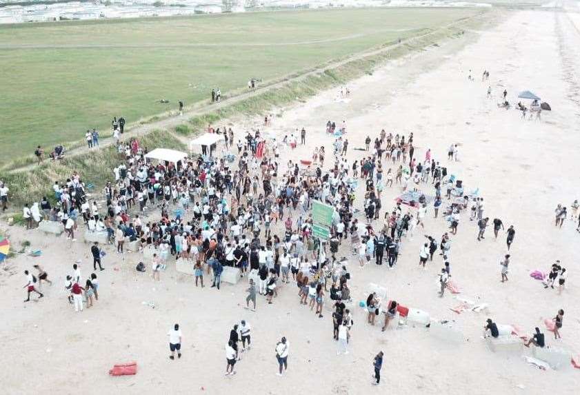 The rave in Leysdown in June by drone. Picture: Henry Cooper