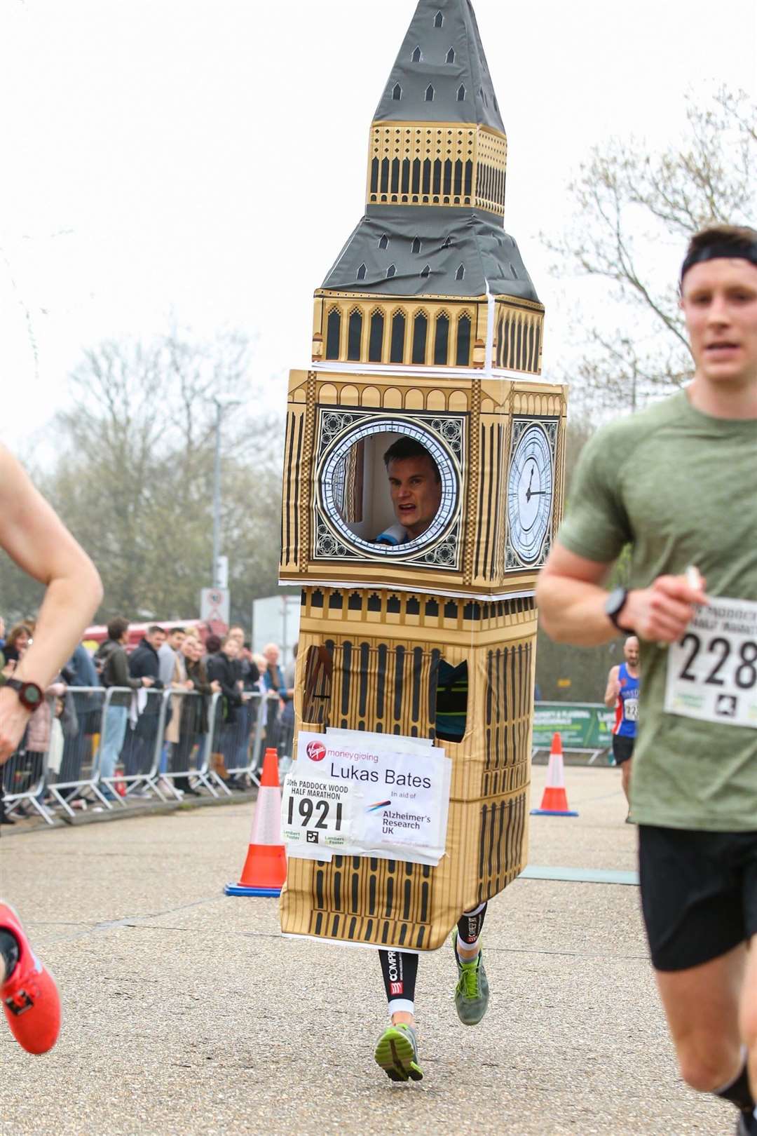 Lukas Bates running the Paddock Wood Half Marathon. Picture: Alzheimer's Research UK