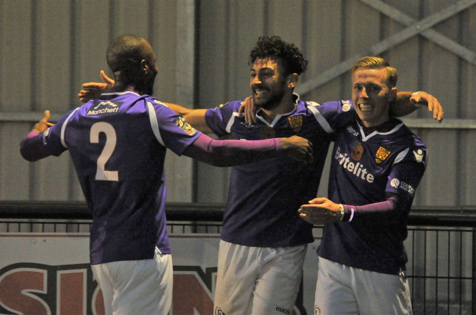 George Porter celebrates his winner with Gavin Hoyte and Sam Corne Picture: Steve Terrell (43028825)