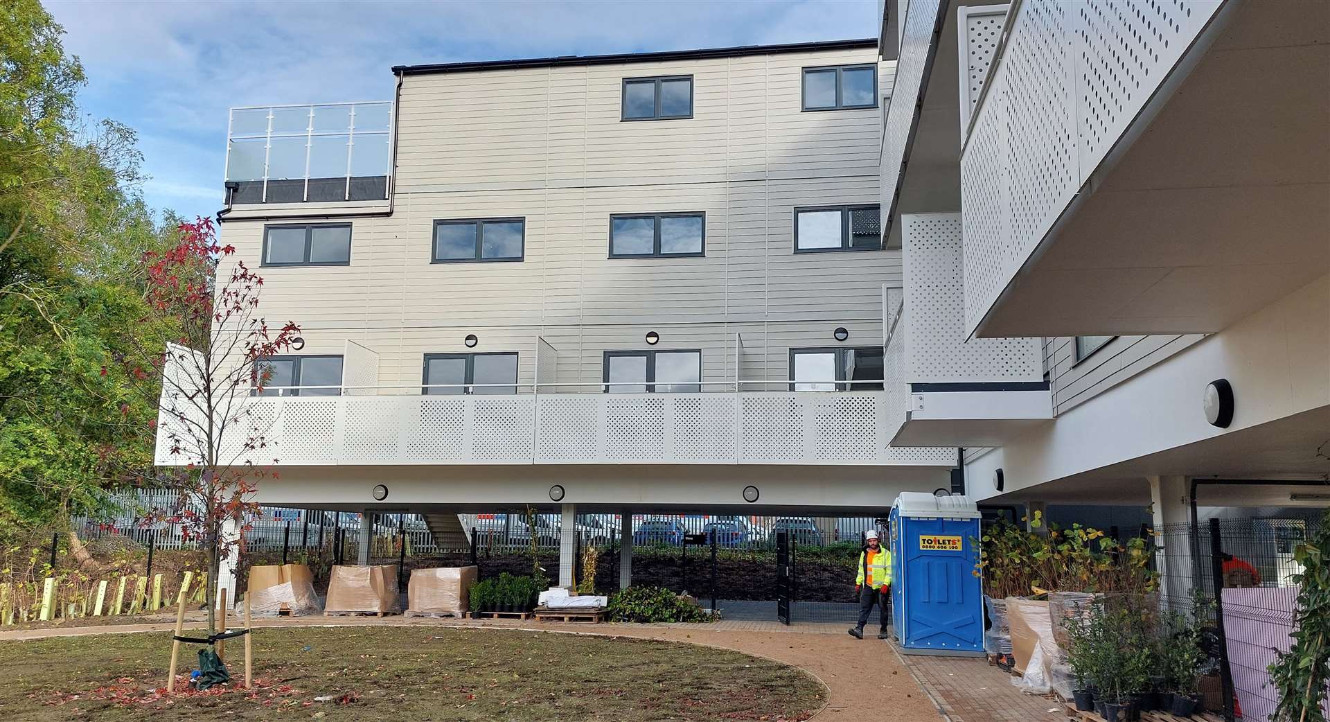 The homes have been built 2.4m above ground to protect them from flooding