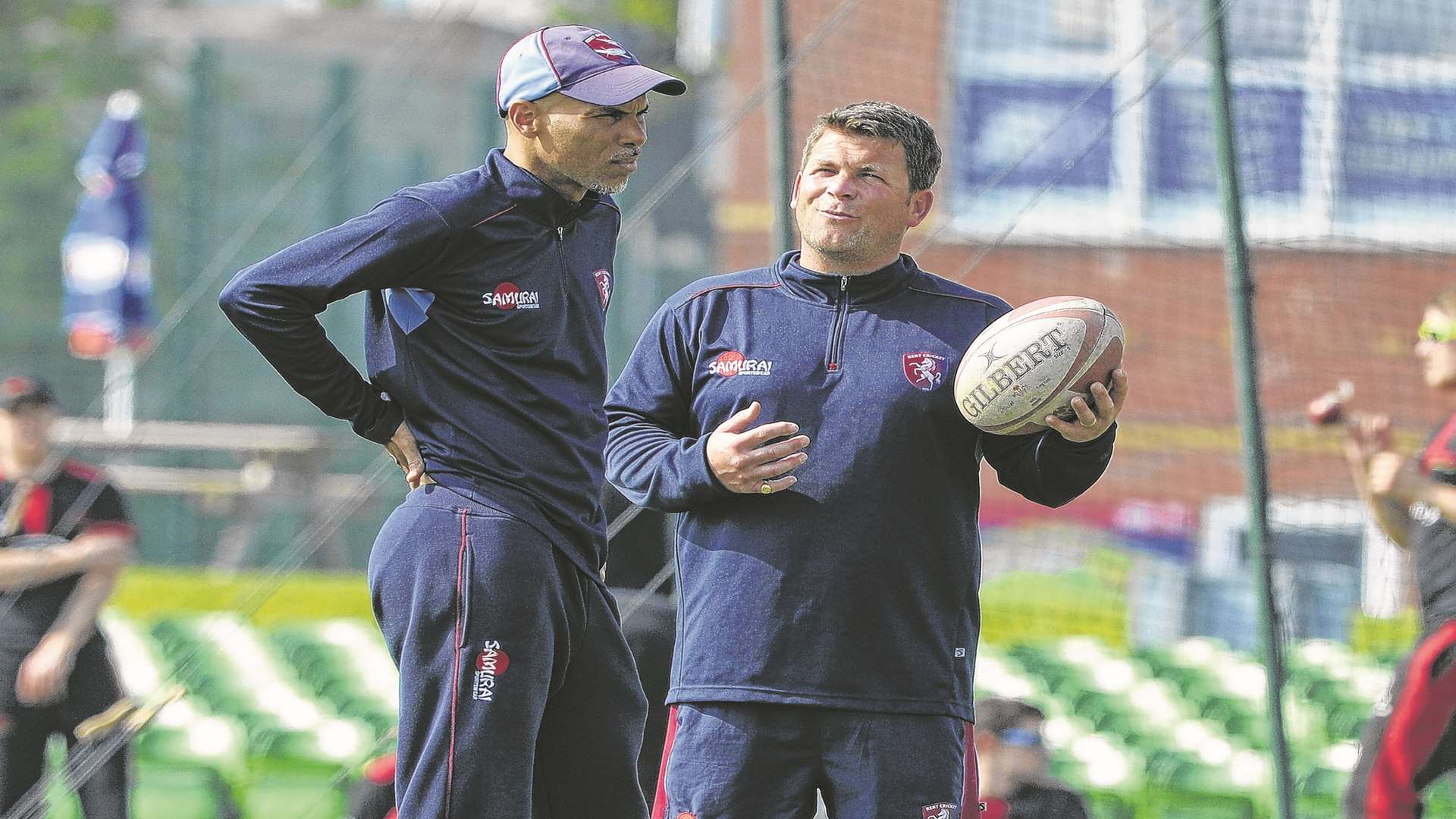 Jimmy Adams with assistant coach Matt Walker. Picture: Barry Goodwin.