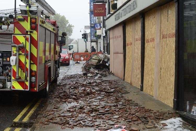 The devastation after the fire in 2013