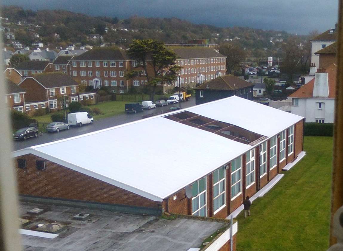 The roof tiles could not withstand the strong winds. Picture: Michelle Tanya Grant