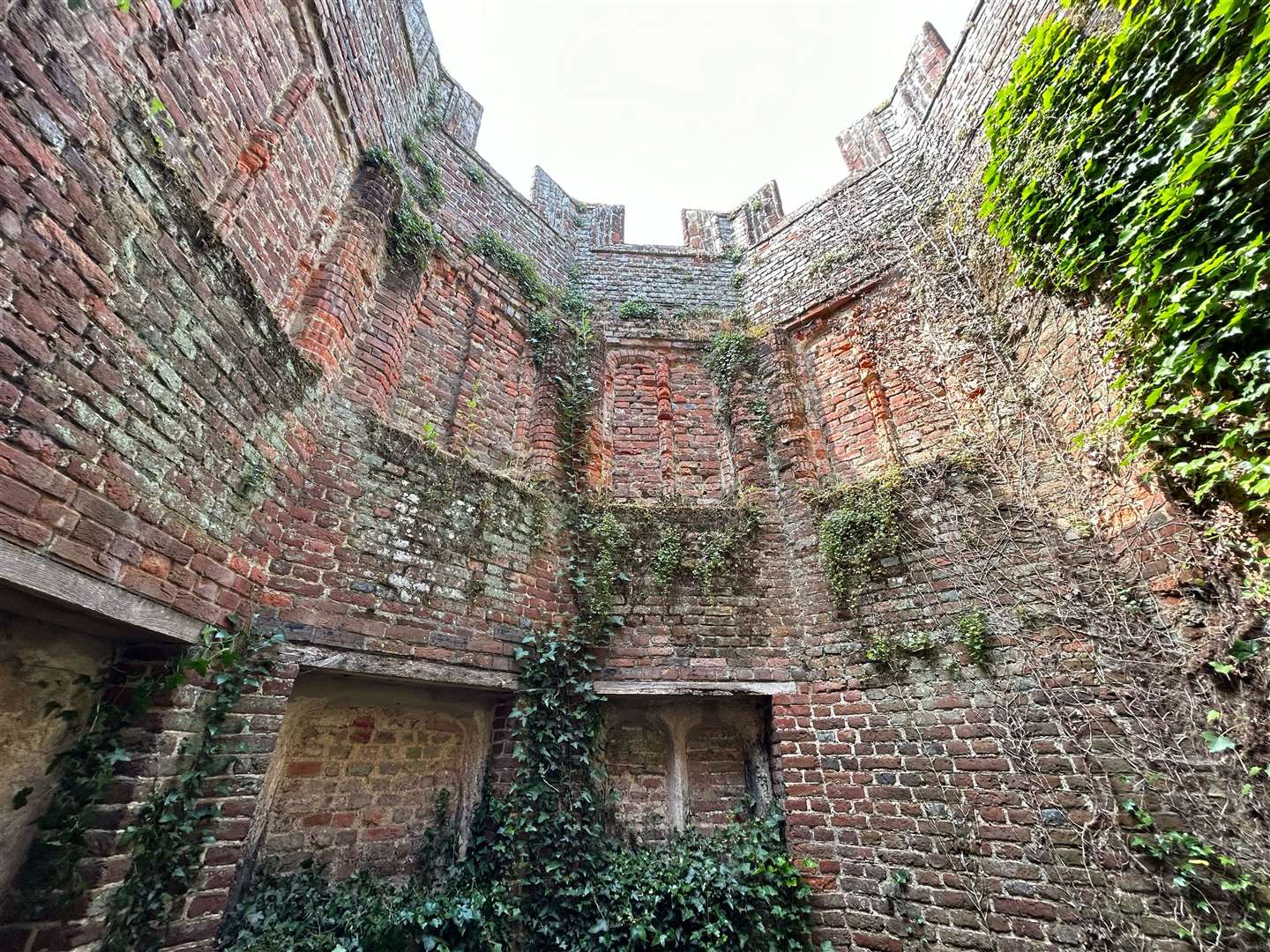 Inside one of the turrets