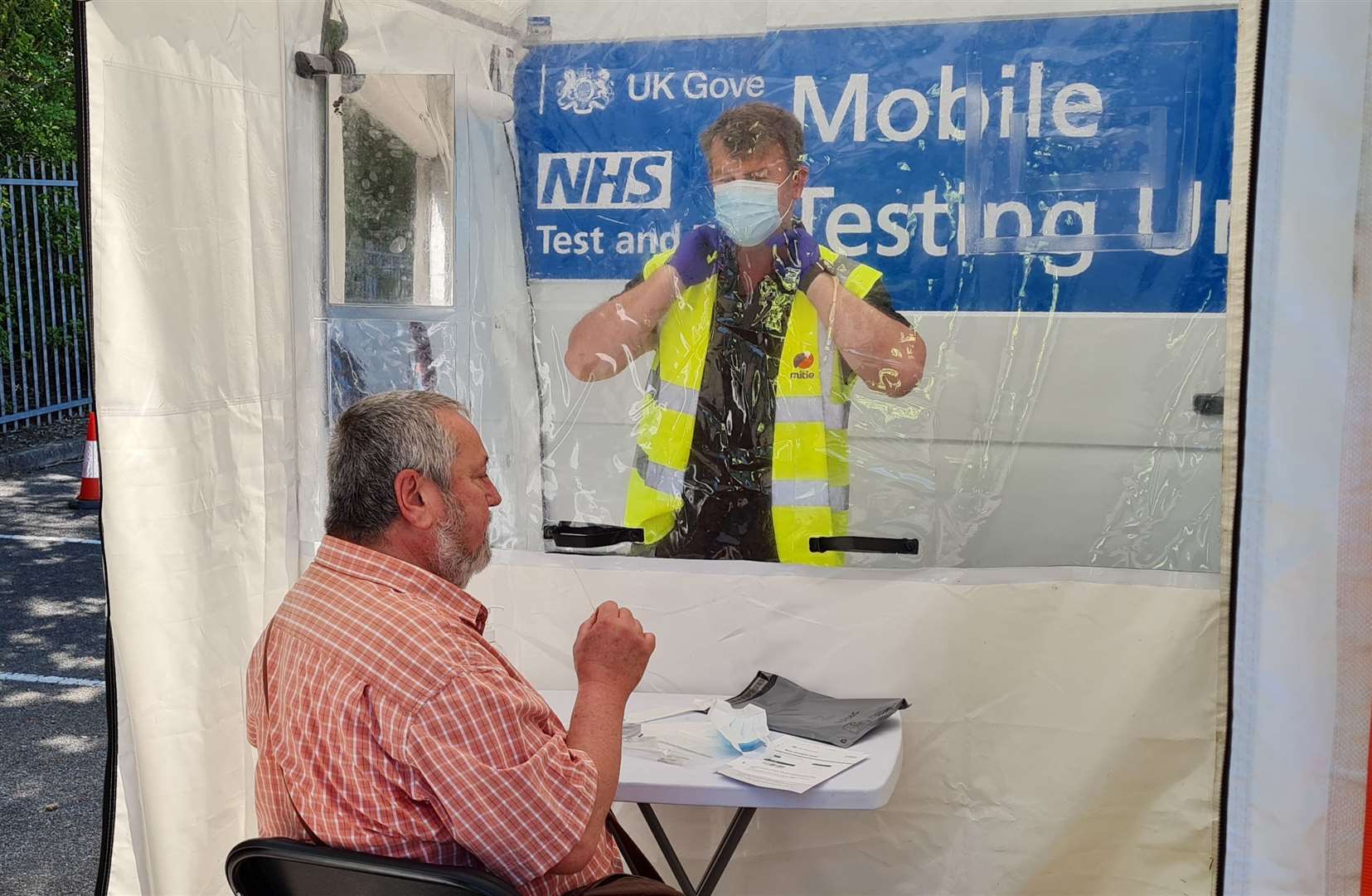 Richard Thomasson gets tested at New Dover Road Park and Ride in Canterbury. Picture: Gerry Warren