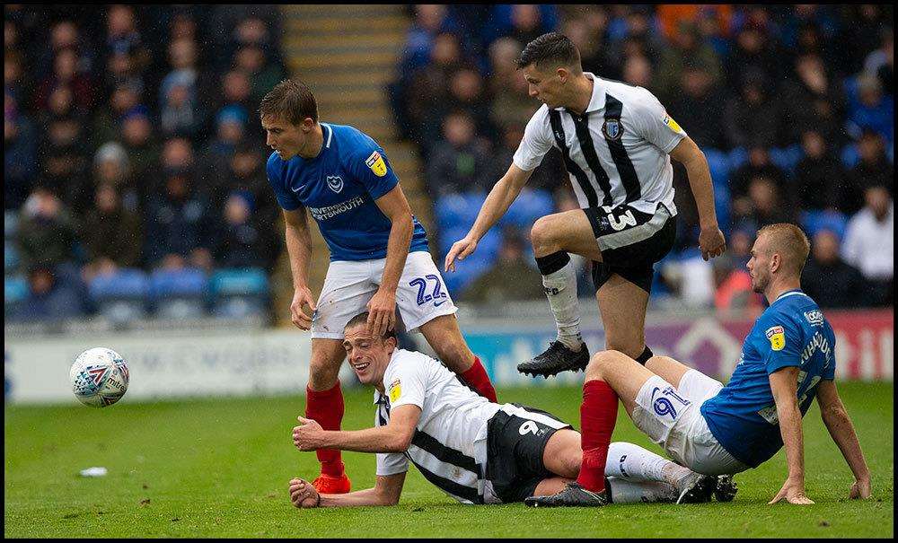 Portsmouth v Gillingham match action Picture: Ady Kerry (4633456)