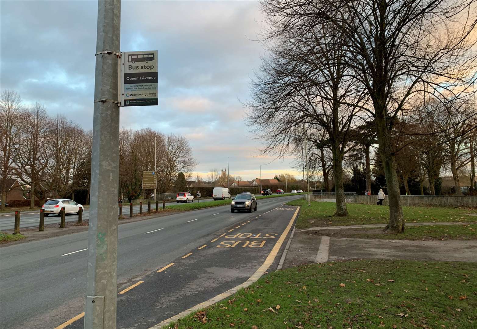 The bus stop in Rheims Way, Canterbury