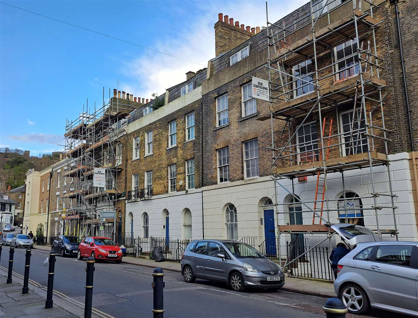 Some of the Georgian housing in Castle Road, Dover