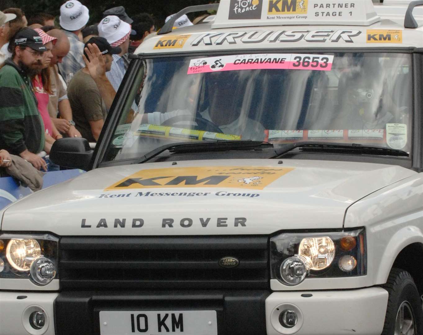 KM car passes through Canterbury in what was a great day for Kent and sport in England