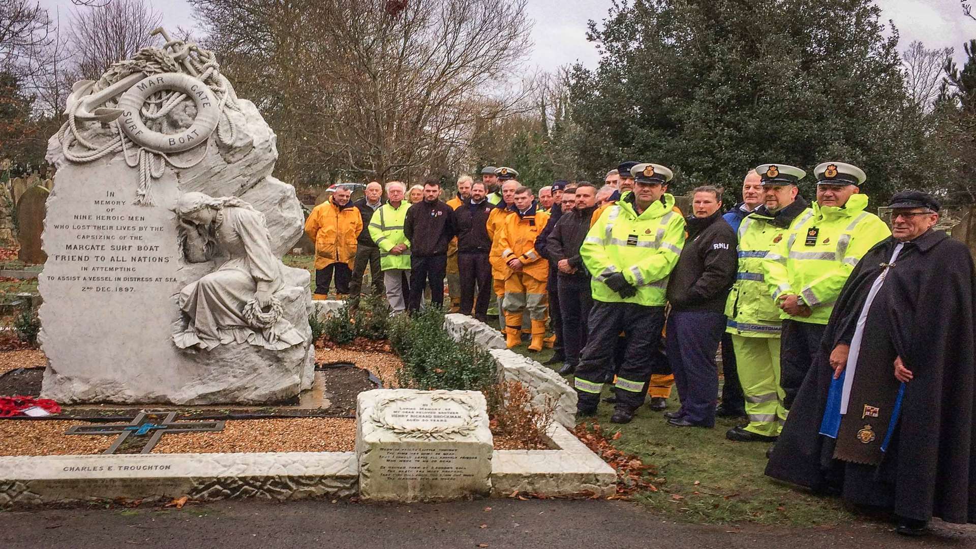 Service to commemorate the Surf Boat disaster. Pic: RNLI