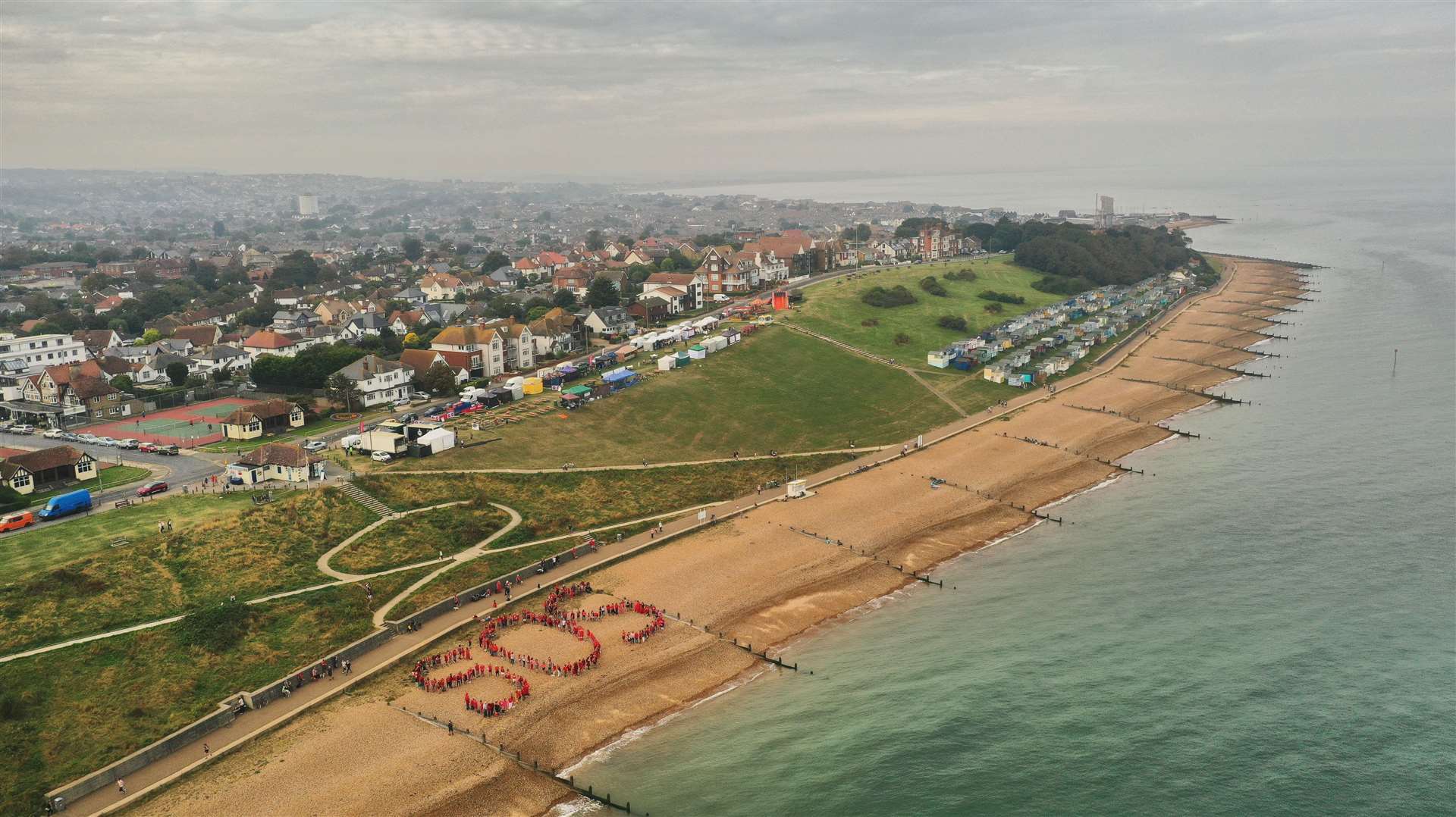 SOS Whitstable in Tankerton protesting against Southern Water wastewater and sewage releases into sea. Picture: Tom Banbury @tombanbury