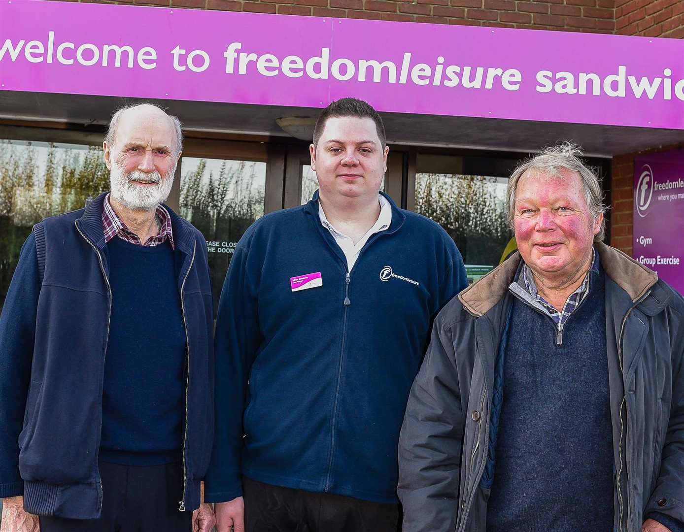 Trustees Roy Elliott and Andrew Jefferson with duty manager Liam Johnson (centre)