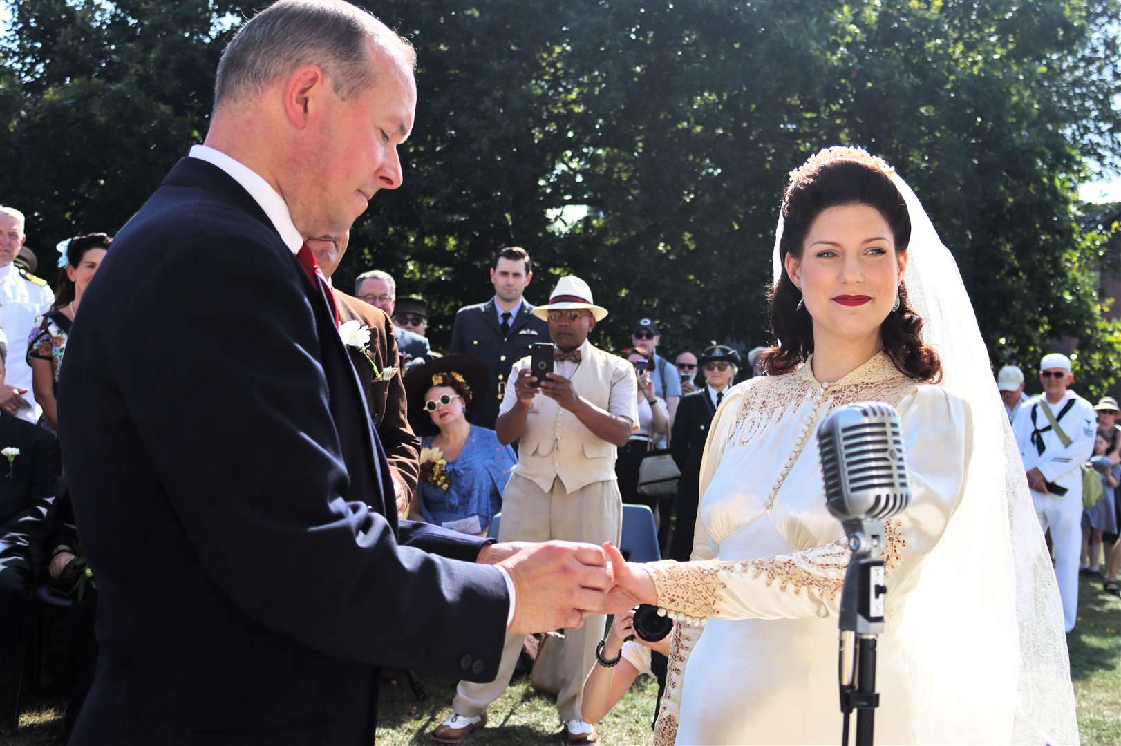 Mark and Stéphanie Cass getting married at Chatham Dockyard. Picture: Rachel Evans