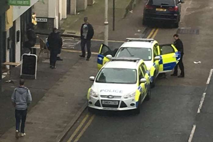 Police in Queen Street, Margate