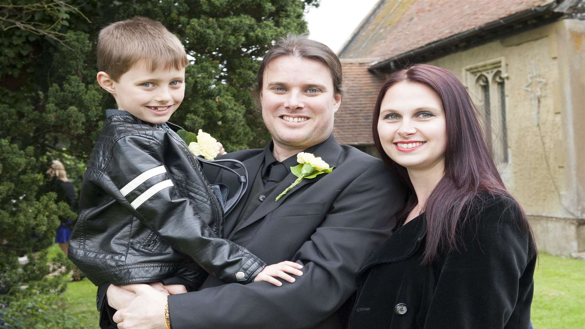 Terry Blyth and Collette Matania with their son Tyler