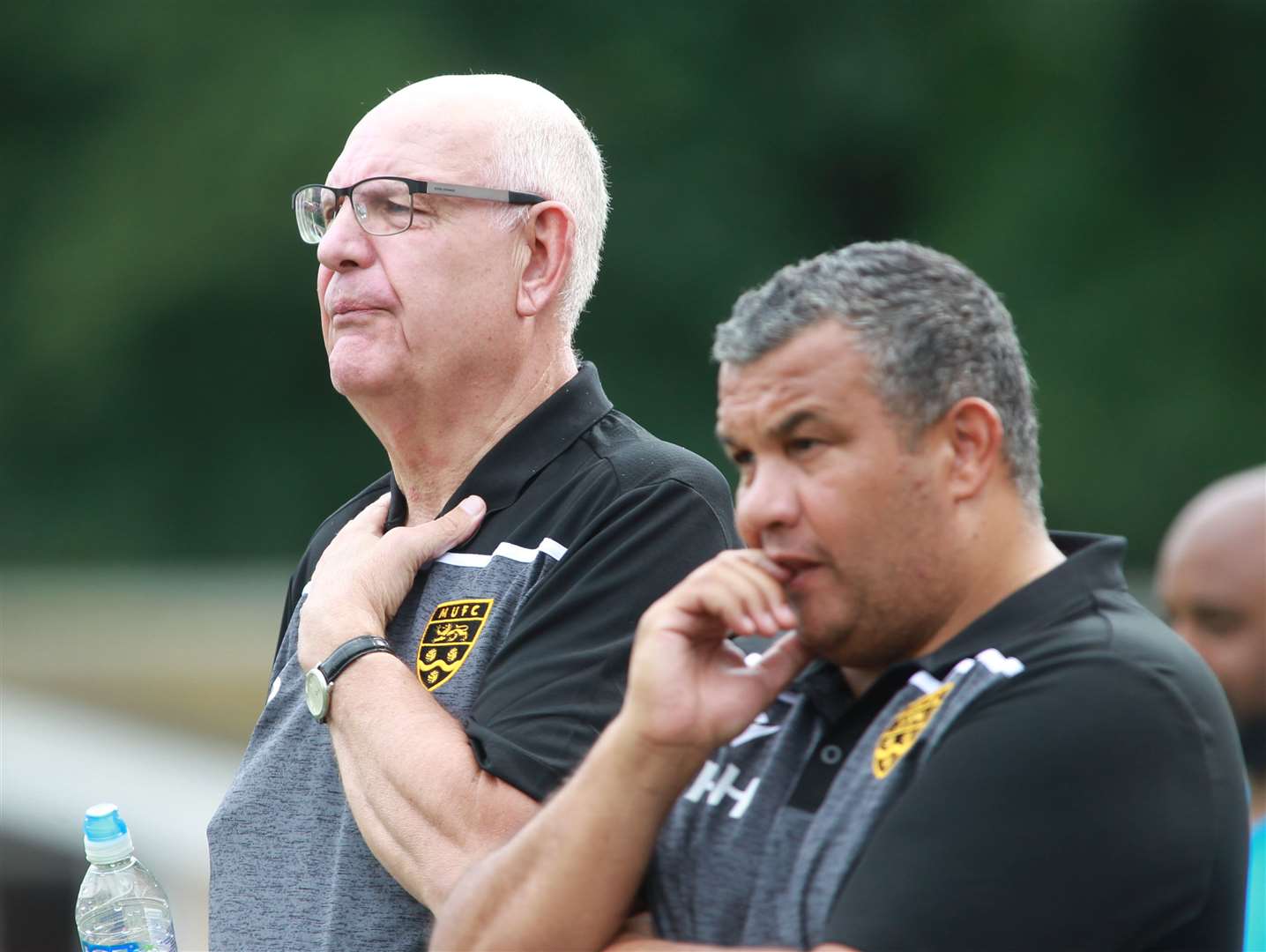 Maidstone head of football John Still with head coach Hakan Hayrettin Picture: John Westhrop