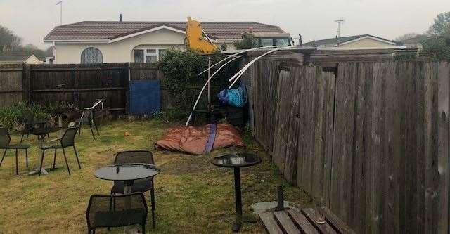 I’m assuming the fence at the back of the pub has been repaired recently as the landlady reckons she’s had a view of a caravan and a digger for far too long