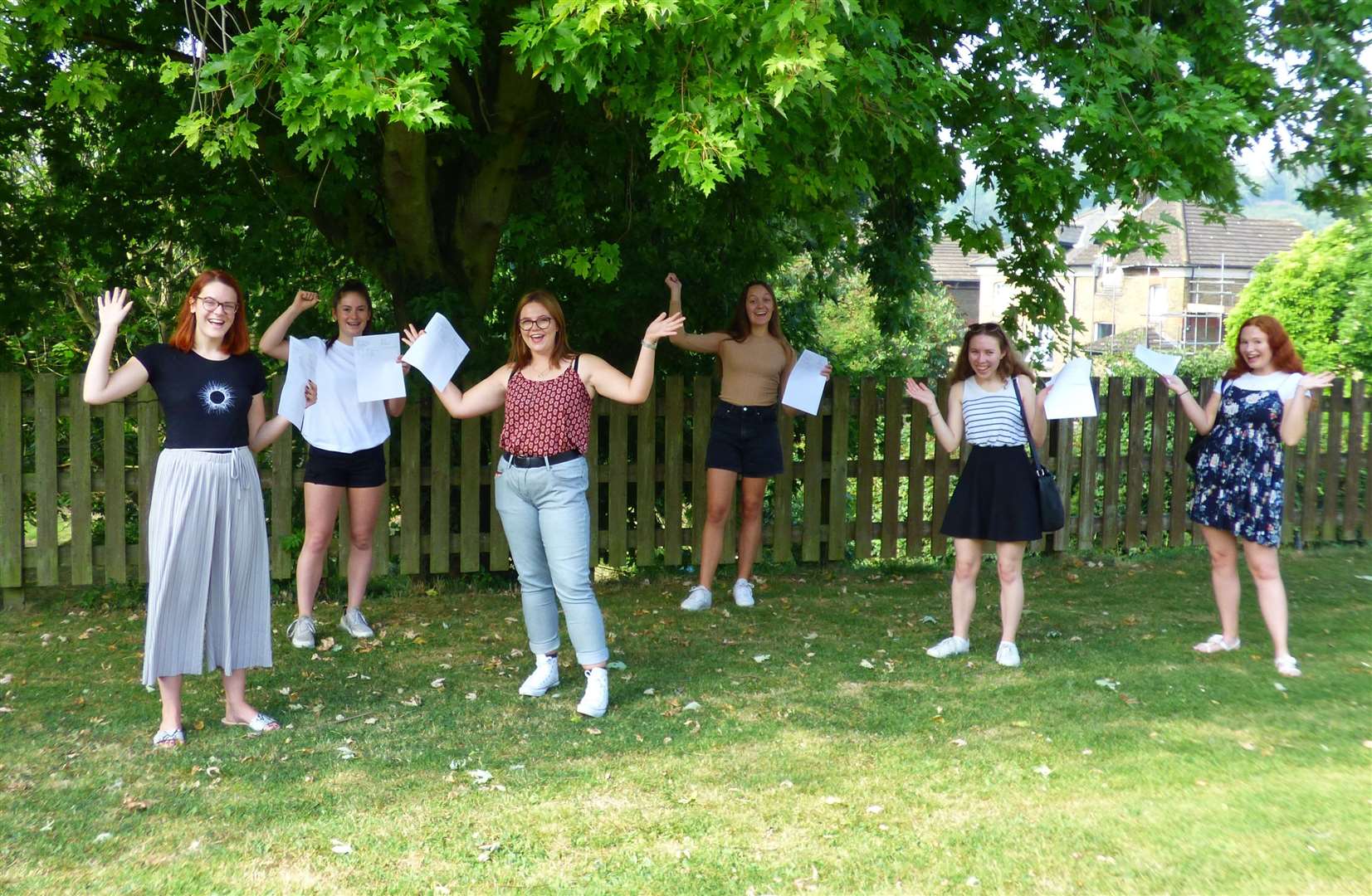 Socially distanced celebrations at Dover Grammar School for Girls (DGGS)