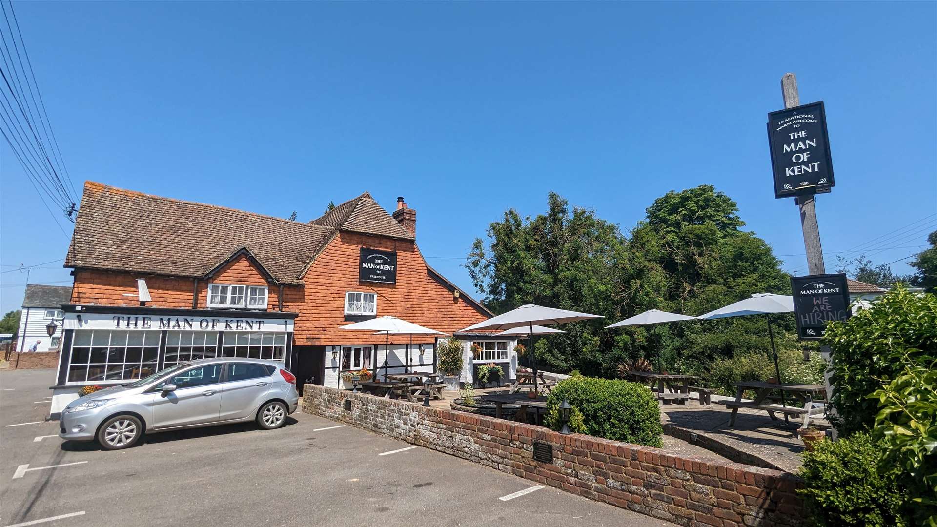 The Man of Kent pub provided a welcome spot for a rest during the walk