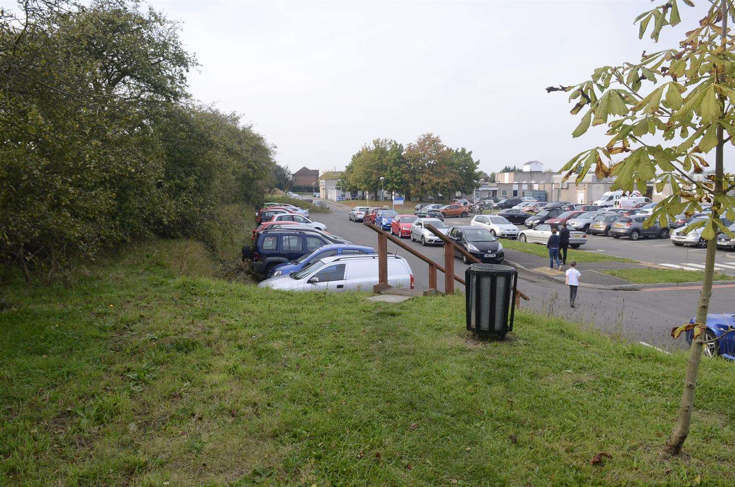 An area where rats have been seen in the grounds of Kent and Canterbury Hospital. Picture: Chris Davey