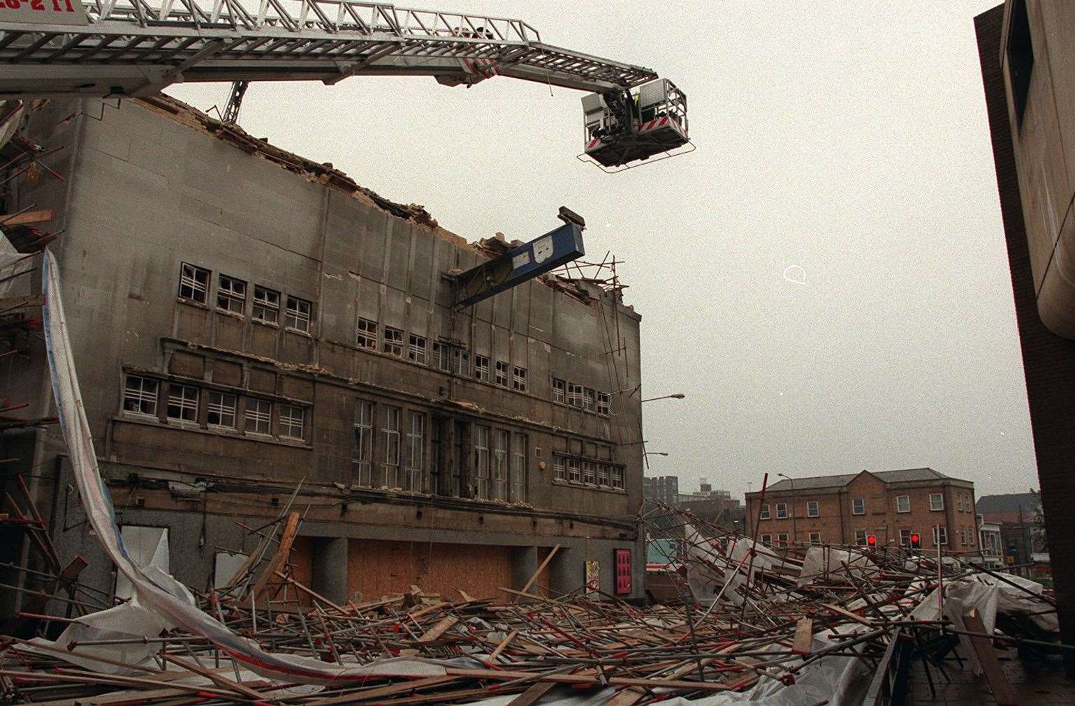 The incident meant the building would never be saved and was later demolished to be replaced by the new building currently on site