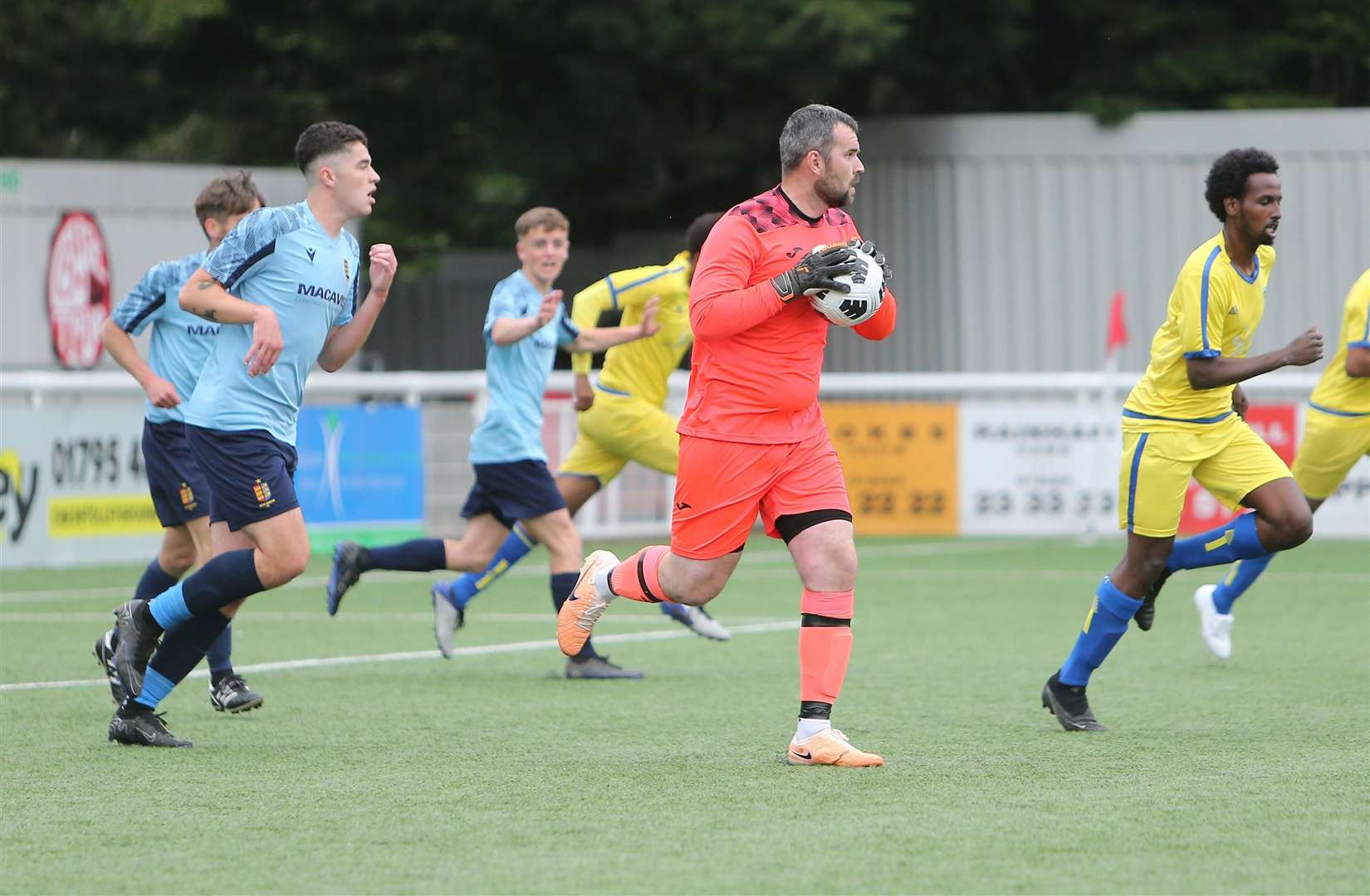 Keeper Luke Hudson looks for options for Dover Rangers. Picture: PSP Images