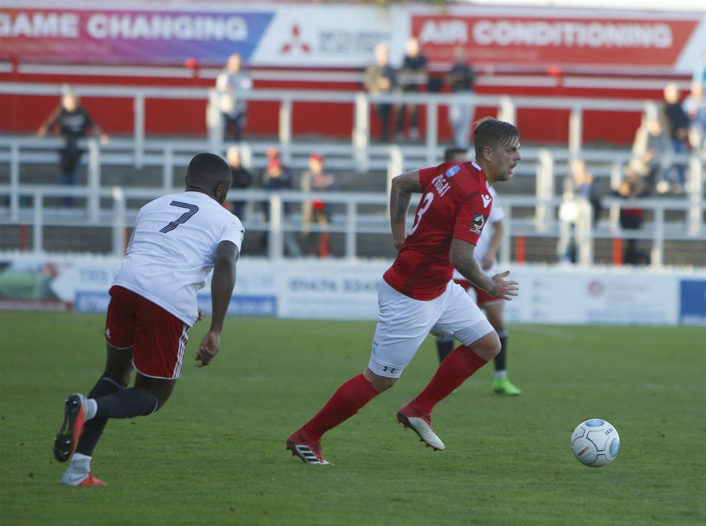 Sam Magri keeps Ebbsfleet moving Picture: Andy Jones