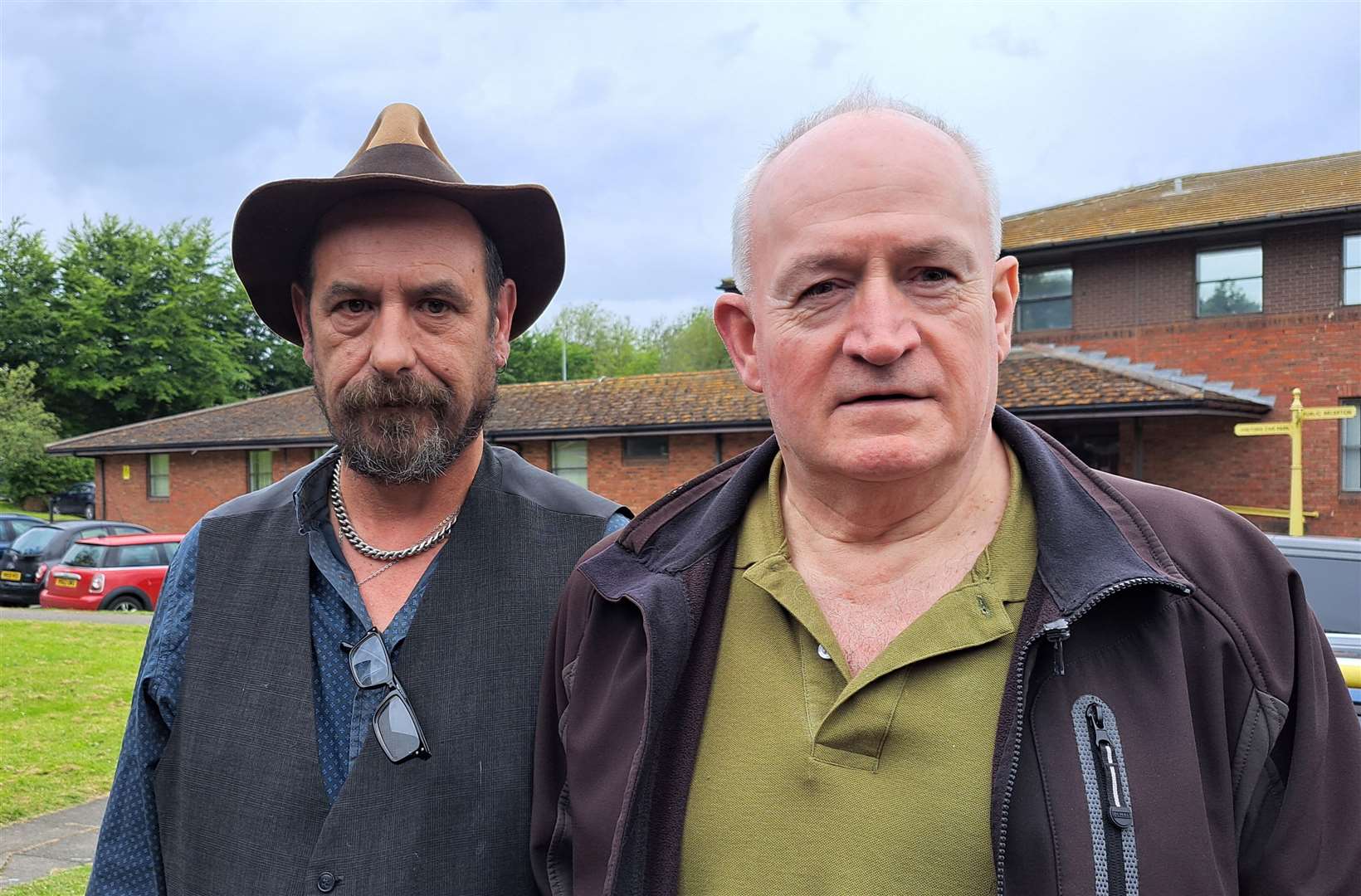 Robin Burkhardt, left, and Gareth Pearce, protesters against the Dracula Parrot bar plan in Snargate Street, Dover