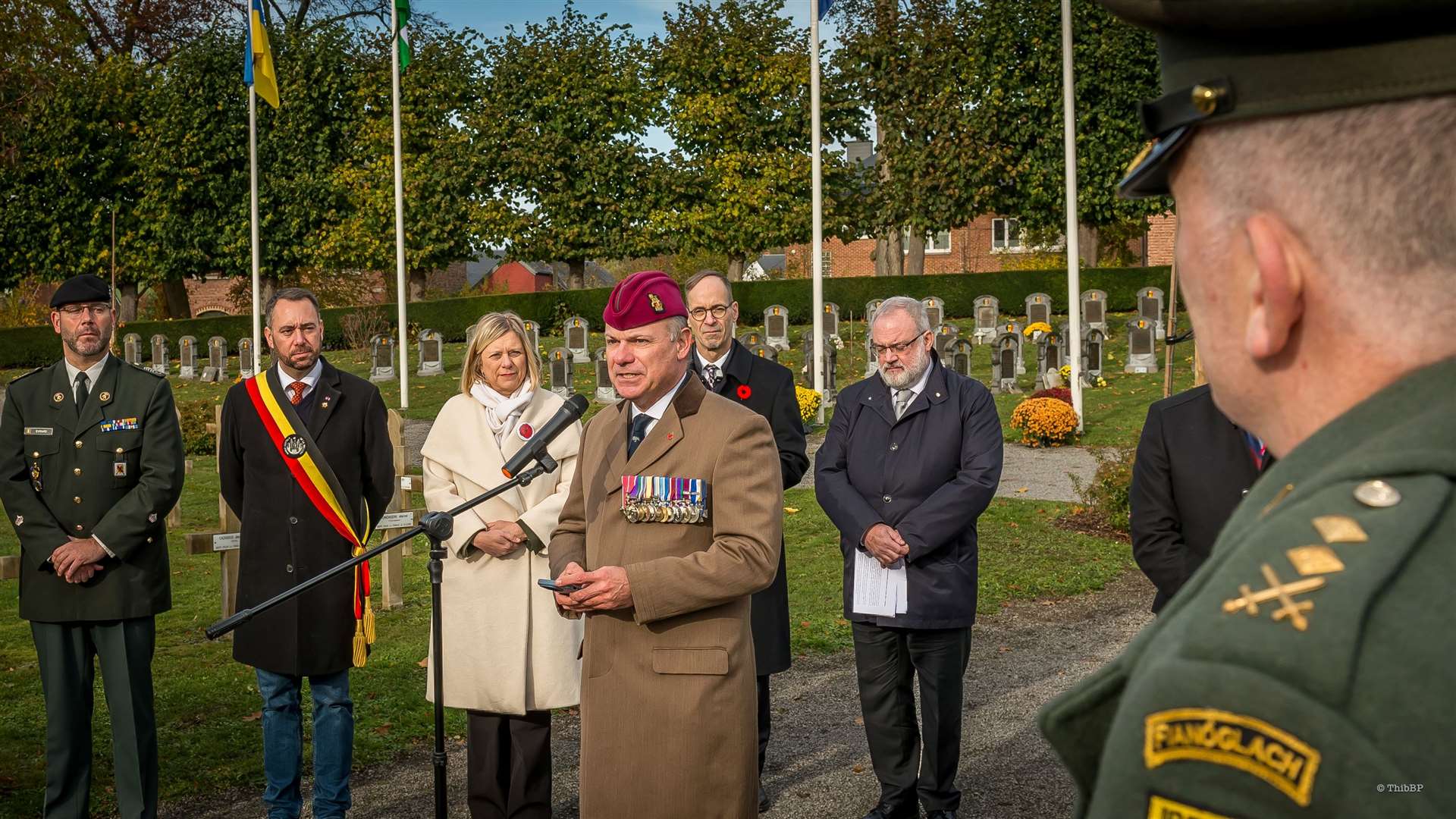 A service was held at the site