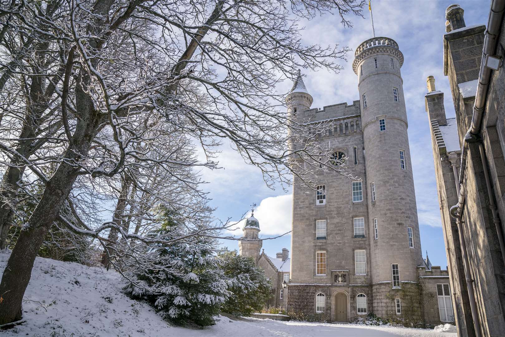 Balmoral Castle in Aberdeenshire surrounded by snow amid the cold snap (Jane Barlow/PA)