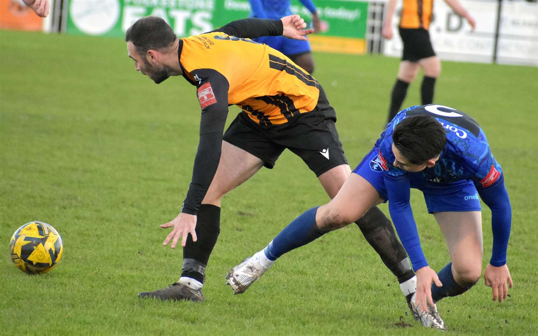 Folkestone and Margate battle it out for Isthmian Premier points. Picture: Randolph File